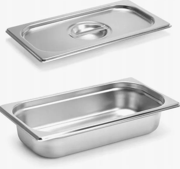 Гастроемкость из нержавеющей стали 327х265х65 мм с крышкой Luxstahl