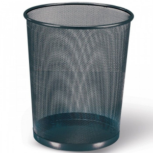 Корзина для бумаг 9л металлическая черная