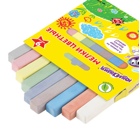 Мел цветной ЮНЛАНДИЯ  набор 9 шт.