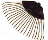 Грабли веерные пластмассовая основа ГВ-1 с деревянным черенком