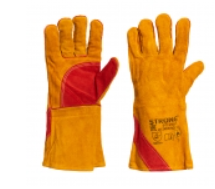 Краги спилковые пятипалые с усиленным наладонником и пальцем