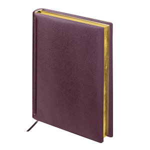 Ежедневник недатированный А5 138х213 мм BRAUBERG под кожу 160 л. темно-коричневый