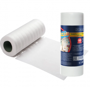 Салфетки для уборки в рулоне 21х24 вискоза 60 шт Азур