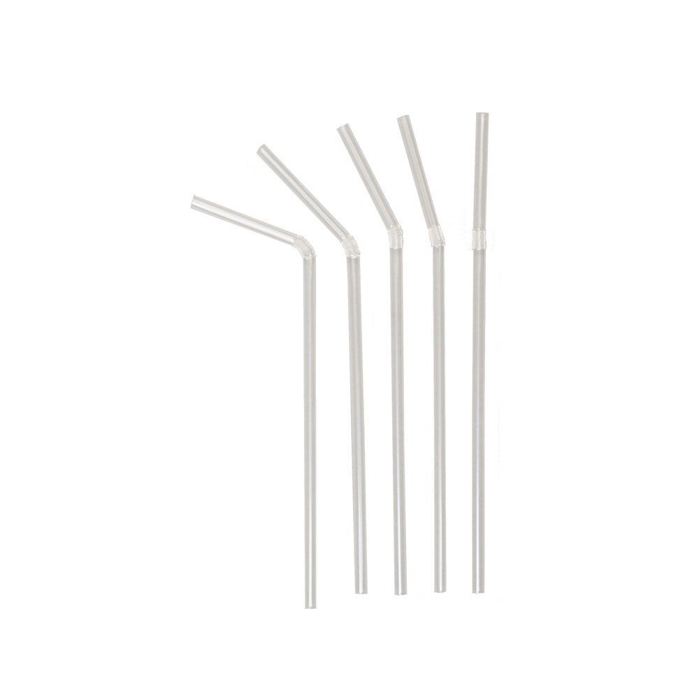 Трубочки для коктейля с изгибом прозрачные 1/250шт