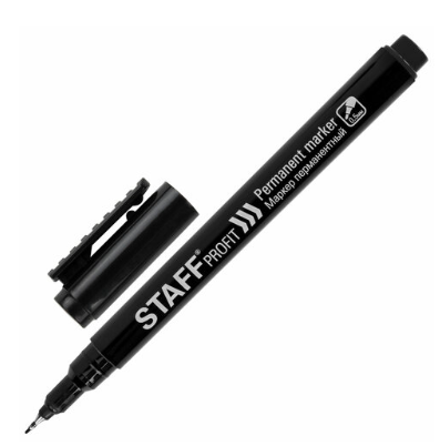Маркер перманентный STAFF"Profit PM-105 черный тонкий металлический наконечник 0,5 мм