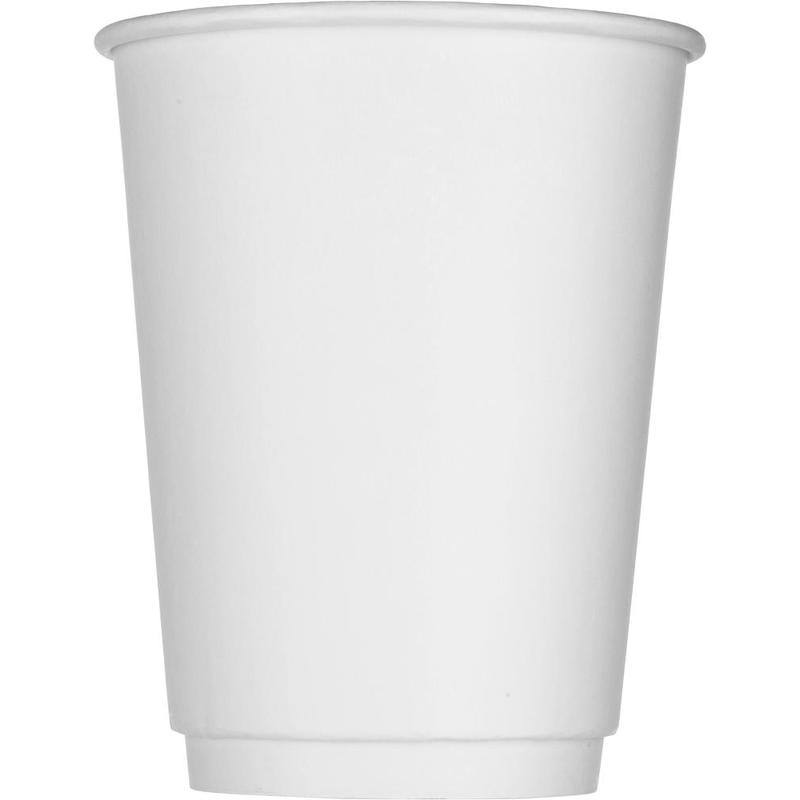 Стакан бумажный двухслойный белый 250мл 1/25/500