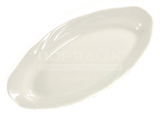 Селедочница керамика, овальная, 25 см, белая