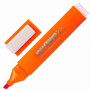 Текстовыделитель ЮНЛАНДИЯ оранжевый линия 1-4 мм