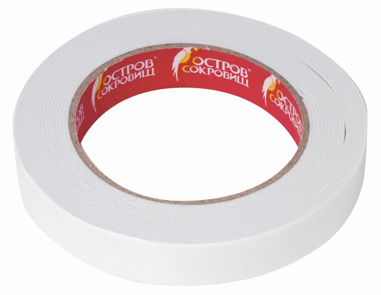 Скотч двухсторонний 19*5 на вспененной основе 1мм