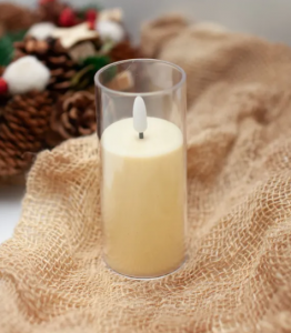 Свеча интерьерная светодиодная 12,5 см на батарейках с эффектом пламени живого огня