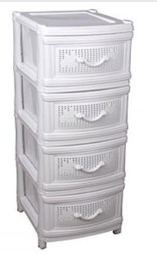 Комод M5507 4 секции, белый Альтернатива