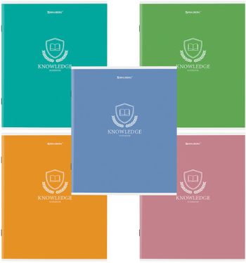 Тетрадь 80 листов А5 скоба клетка обложка картон