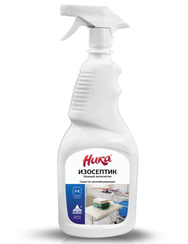 Средство дезинфицирующее для рук и поверхностей спиртовой Ника-изосептик 750 мл