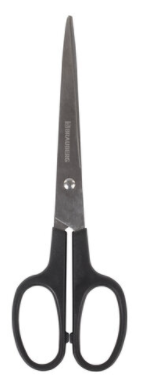 Ножницы BRAUBERG "Standard" 180 мм, черные, классической формы, 2-х сторонняя заточка