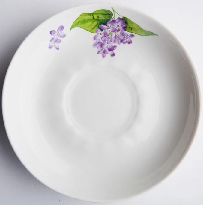 Блюдце фарфоровое Сирень