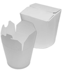 Коробка картонная под лапшу 500мл белый 1/420 (35х12)