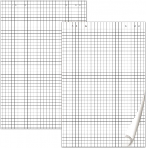 Блокноты для флипчарта 5 штук 20 листов клетка 67,5х98 см 80 г/м2