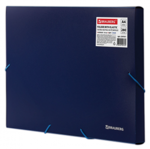 Папка-короб на резинках BRAUBERG широкая