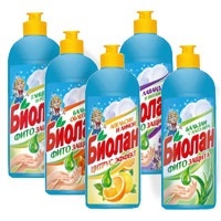 Средство для мытья посуды 900мл Биолан в ассортименте 1/12