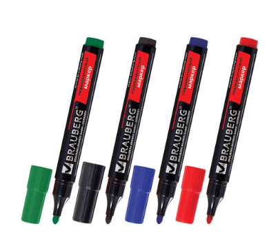 Маркеры перманентные набор 4 шт. АССОРТИ круглый наконечник 3 мм