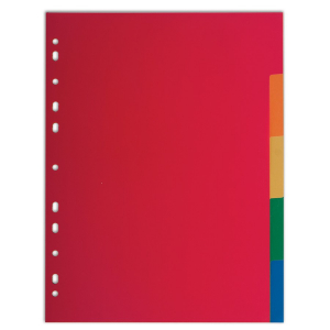 Разделитель пластиковый BRAUBERG А4 5 листов по цветам