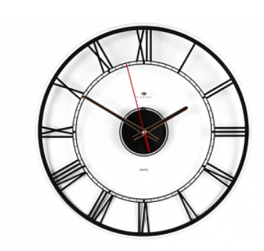 Часы настенные прозрачные d-39 см, открытая стрелка "Римские цифры"