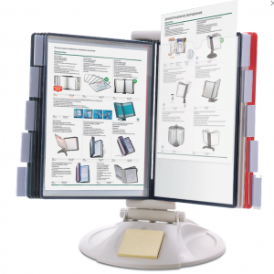 Демосистема настольная на 10 панелей А4 серая BRAUBERG SOLID