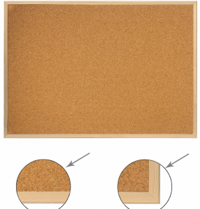 Доска пробковая 100х150 деревянная рамка