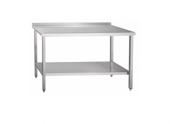 Стол СПРП-7-2 пристенный с бортом нерж 1000*700*850