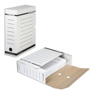 Короб архивный с клапаном А4 (260х325 мм) 100 мм до 900 листов плотный микрогофрокартон