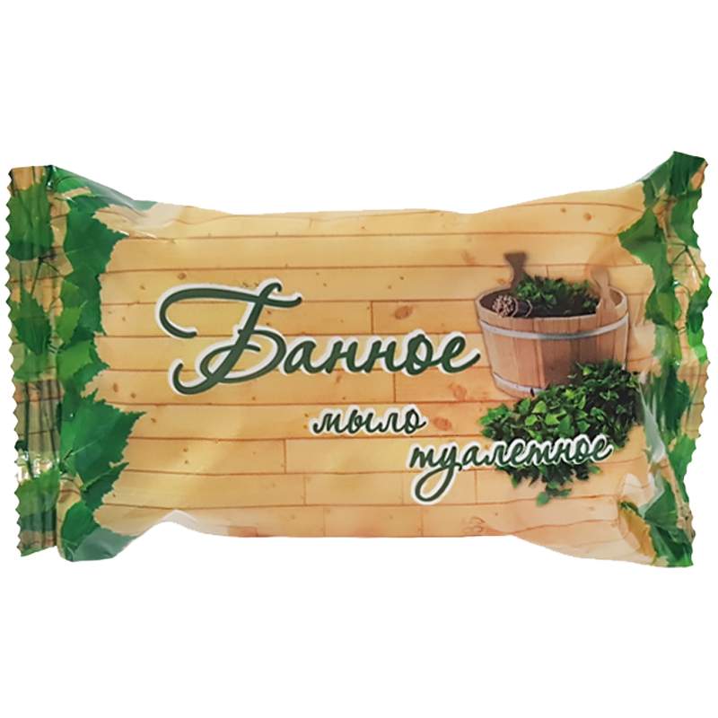 Мыло туалетное 200гр Банное ПРЕМИУМ в обертке 1/50