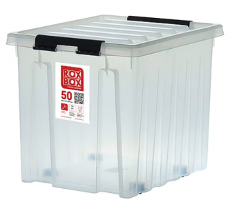 Контейнер пластмассовый для пищевых продуктов 50л на роликах
