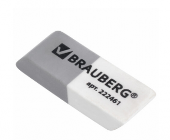 Ластик BRAUBERG 41*14*8 мм прямоугольный скошенные края