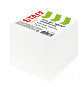 Блок для записей STAFF проклеенный  куб 9*9*9 см  белый
