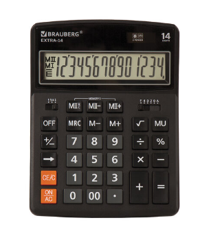 Калькулятор настольный BRAUBERG EXTRA-14-BK 14 разрядов