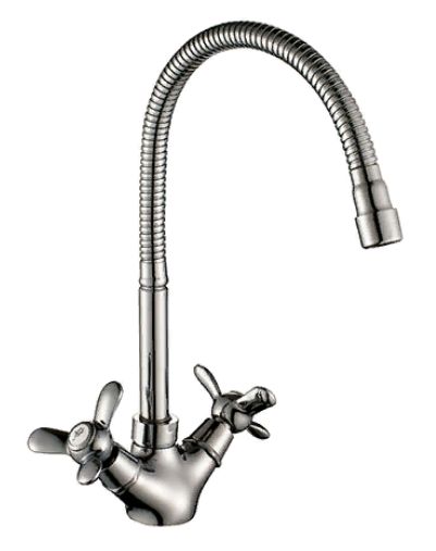 Смеситель для кухни Гибкий гусак, хром