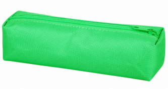 Пенал-тубус на молнии ткань зеленый 20х5 см