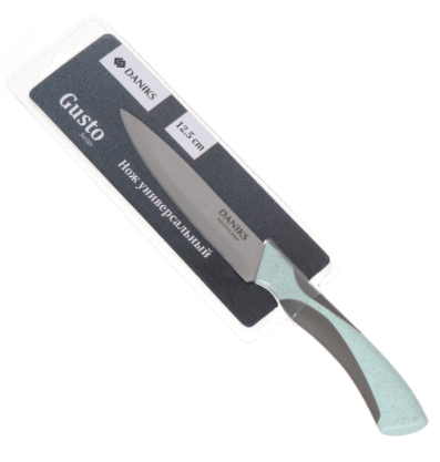 Нож кухонный 12,5 см универсальный, Daniks, Gusto сталь,рукоятка пластик