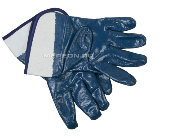 Перчатки нитриловые крага полное покрытие