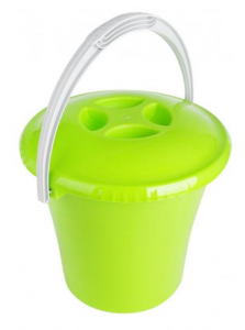 Ведро пластмассовое 10л Либерти с крышкой