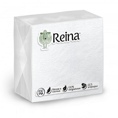 Салфетки бумажные 100шт Рейна