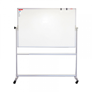 Доска магнитно-маркерная  90*120см двусторонняя поворотная мобильная