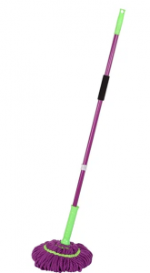 Швабра насадка веревочная микрофибра 40см ручка 120см механизм отжима ТВИСТ