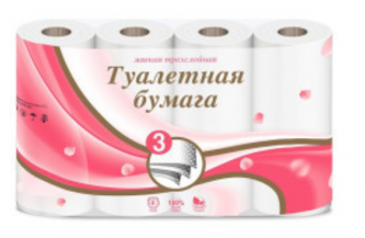 Бумага туалетная Виеро 8 рулонов 3слоя белая