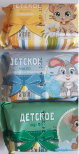 Мыло туалетное 100гр Детское без отдушек и красителей 1/64