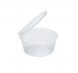 Соусник одноразовый прозрачный 80мл с крышкой 1/80