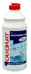 Средство чистящее Санэлит, 0,5л чистая ванна,кислородный гель, бережный уход  /15 шт.
