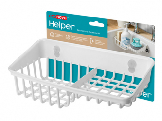 Полка ПОДВЕСНАЯ НА ПРИСОСАХ HELPER, 236х125х79 ММ