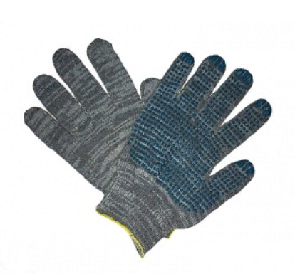 Перчатки х/б с ПВХ 5 нитка кл.10 графит