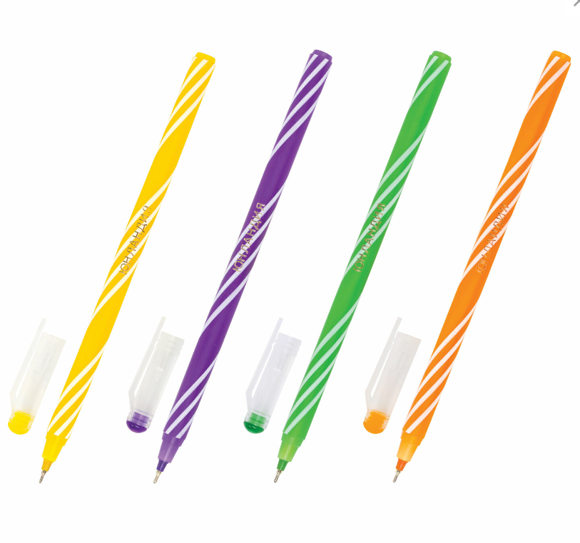 Ручка шариковая синяя масляная 0,3 мм ЮНЛАНДИЯ CANDY 1/75